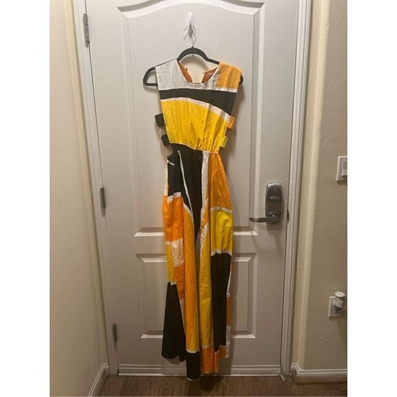 SWF STRAPPED MAXI dress Cutouts sides details Color: Seville size Small NWT $409 - Picture 5 of 7